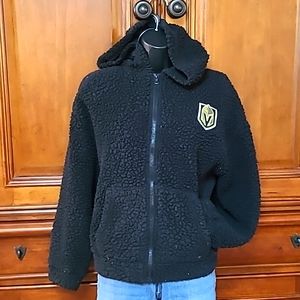 Vegas Golden Knights Oversized Dropsleeve Zip Up Sherpa Hoodie